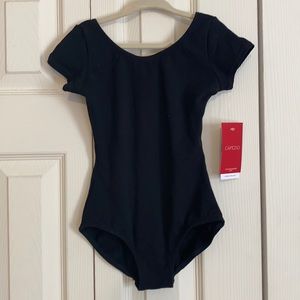 NWT Capezio Black Leotard Intermediate D19